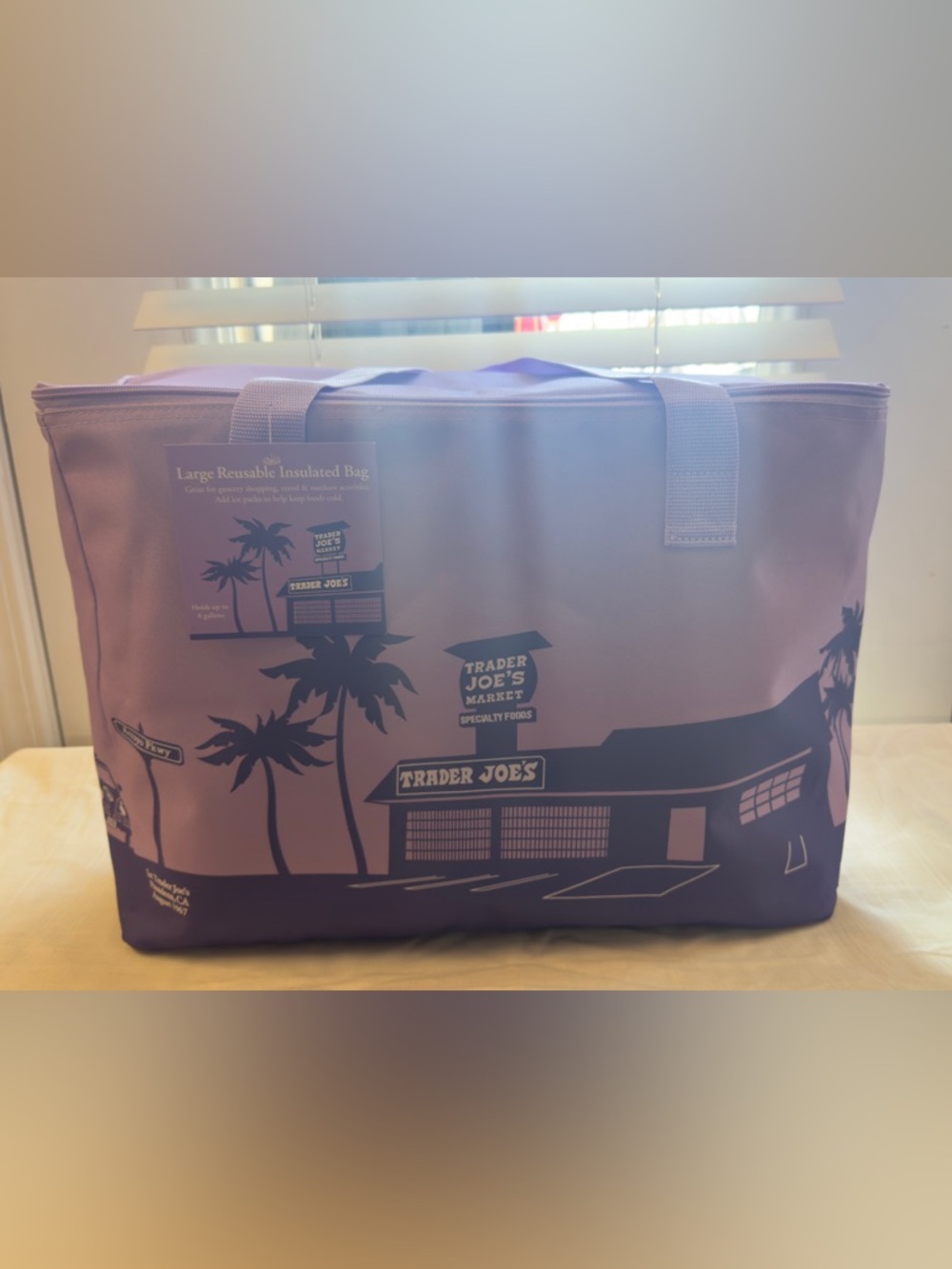 Trader Joe's Large Reusable Insulated Bag - Limited Edition Lavender (NWT)